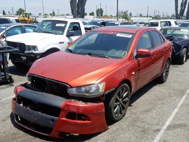 JA3AU86U18U018320 - 2008 MITSUBISHI LANCER GTS RED photo 2