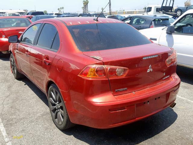 JA3AU86U18U018320 - 2008 MITSUBISHI LANCER GTS RED photo 3