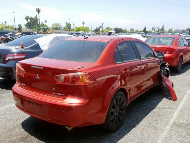 JA3AU86U18U018320 - 2008 MITSUBISHI LANCER GTS RED photo 4