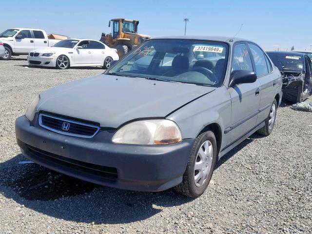 JHMEJ6626WS010039 - 1998 HONDA CIVIC DX BLUE photo 2