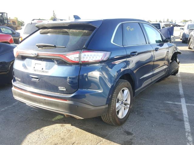 2FMPK3J96HBC27531 - 2017 FORD EDGE SEL BLUE photo 4