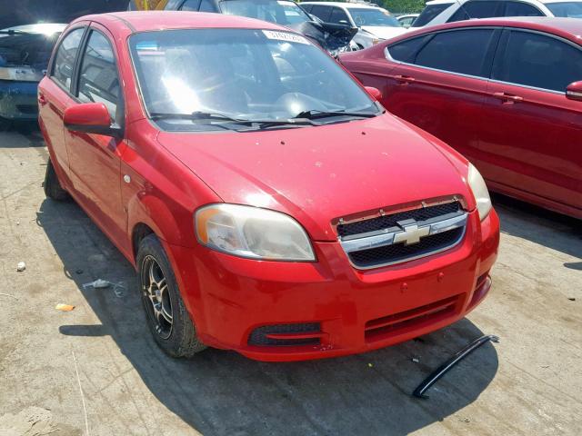 KL1TD56658B158044 - 2008 CHEVROLET AVEO BASE Қызыл фото 1