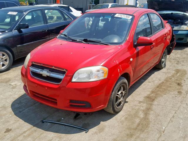KL1TD56658B158044 - 2008 CHEVROLET AVEO BASE Қызыл фото 2