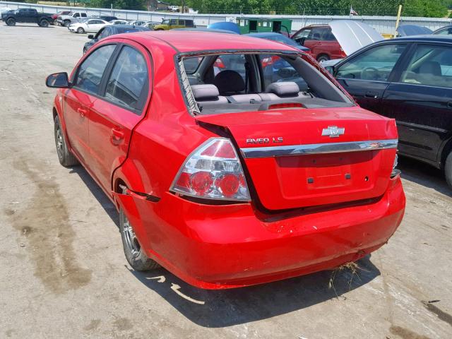 KL1TD56658B158044 - 2008 CHEVROLET AVEO BASE Қызыл фото 3