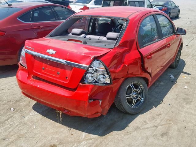 KL1TD56658B158044 - 2008 CHEVROLET AVEO BASE Қызыл фото 4