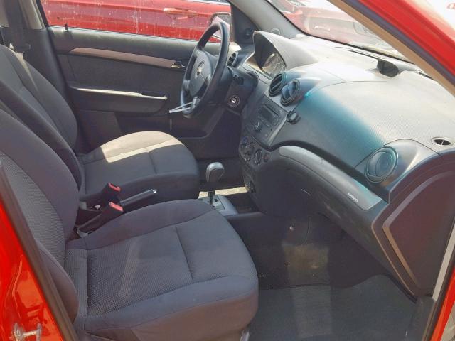 KL1TD56658B158044 - 2008 CHEVROLET AVEO BASE Қызыл фото 5