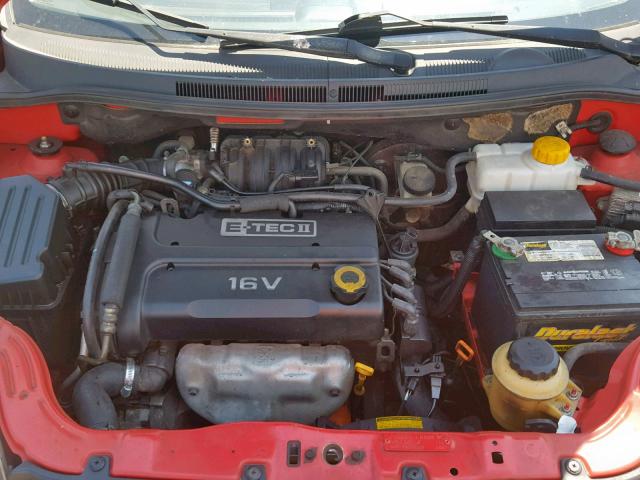 KL1TD56658B158044 - 2008 CHEVROLET AVEO BASE Қызыл фото 7