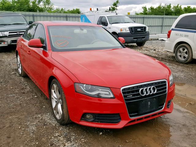 WAUMK78K69N000401 - 2009 AUDI A4 PRESTIG RED photo 1