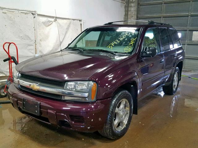 1GNDT13S682129086 - 2008 CHEVROLET TRAILBLAZE PURPLE photo 2