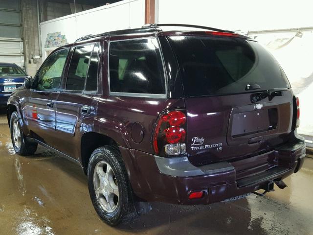 1GNDT13S682129086 - 2008 CHEVROLET TRAILBLAZE PURPLE photo 3