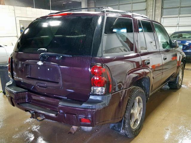 1GNDT13S682129086 - 2008 CHEVROLET TRAILBLAZE PURPLE photo 4