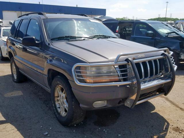 1J4GW48S82C107593 - 2002 JEEP GRAND CHER GRAY photo 1