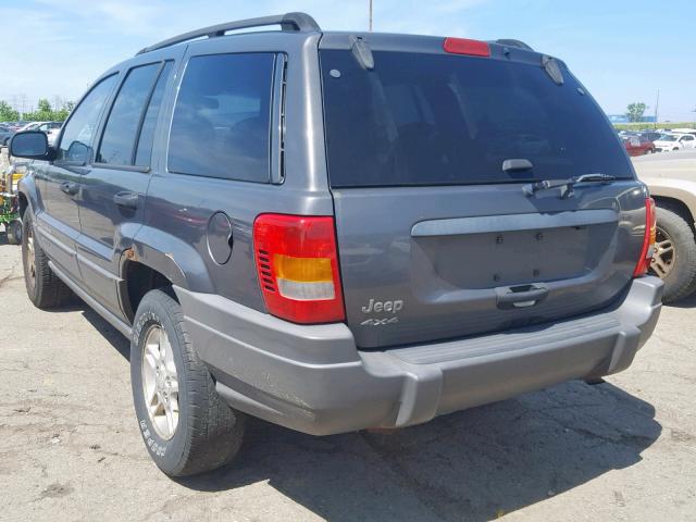 1J4GW48S82C107593 - 2002 JEEP GRAND CHER GRAY photo 3