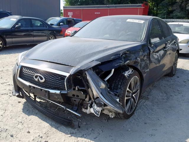 JN1AV7AR2GM530147 - 2016 INFINITI Q50 HYBRID BLACK photo 2