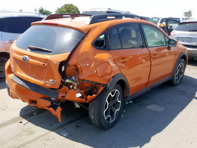 JF2GPACC0F9286783 - 2015 SUBARU XV CROSSTR ORANGE photo 4