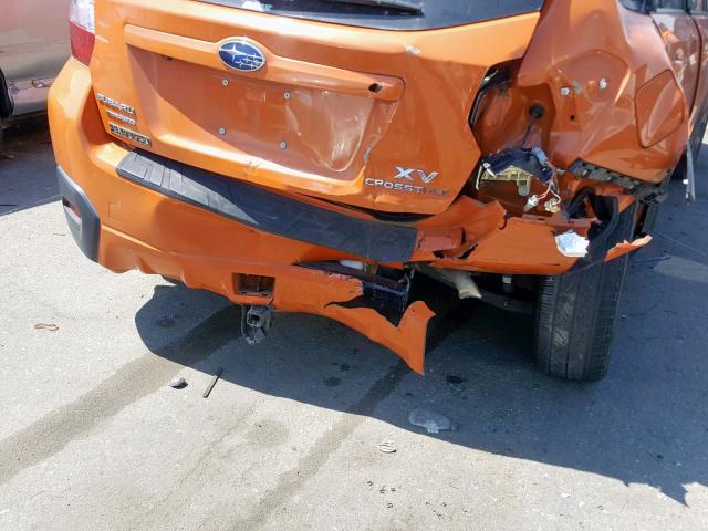 JF2GPACC0F9286783 - 2015 SUBARU XV CROSSTR ORANGE photo 9