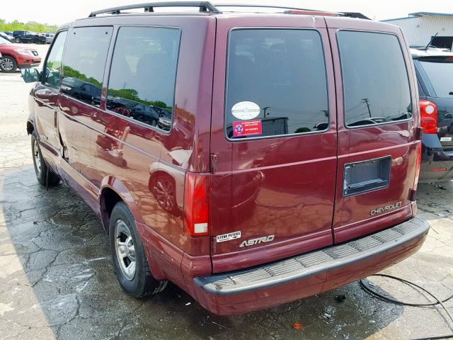 1GNDM19X52B146680 - 2002 CHEVROLET ASTRO MAROON photo 3