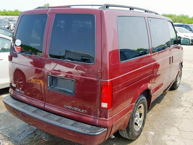 1GNDM19X52B146680 - 2002 CHEVROLET ASTRO MAROON photo 4