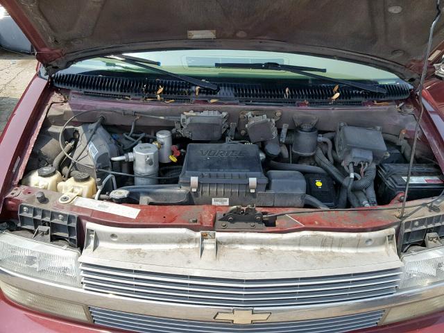 1GNDM19X52B146680 - 2002 CHEVROLET ASTRO MAROON photo 7