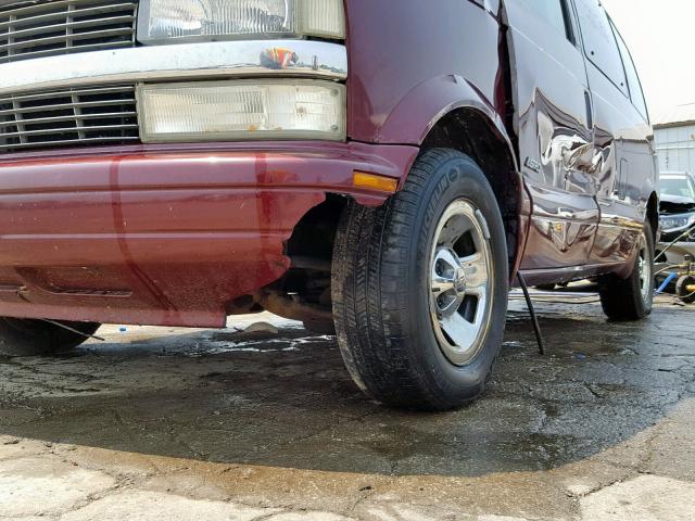 1GNDM19X52B146680 - 2002 CHEVROLET ASTRO MAROON photo 9