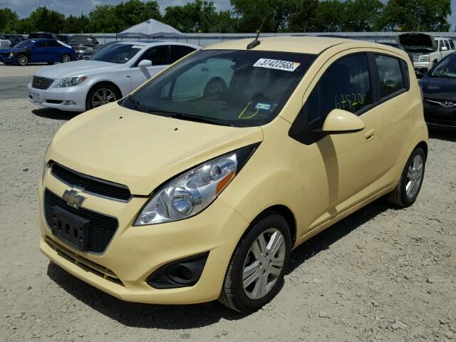 KL8CB6S93EC522674 - 2014 CHEVROLET SPARK LS YELLOW photo 2