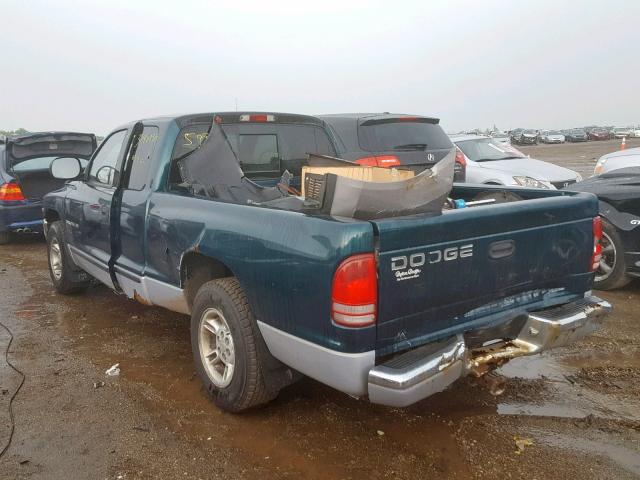 1B7GL22Y8WS598291 - 1998 DODGE DAKOTA GREEN photo 3