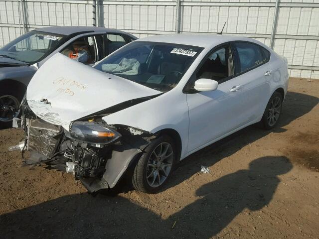 1C3CDFBB4ED920611 - 2014 DODGE DART SXT WHITE photo 2