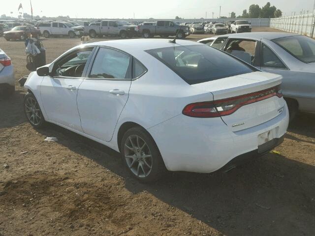 1C3CDFBB4ED920611 - 2014 DODGE DART SXT WHITE photo 3