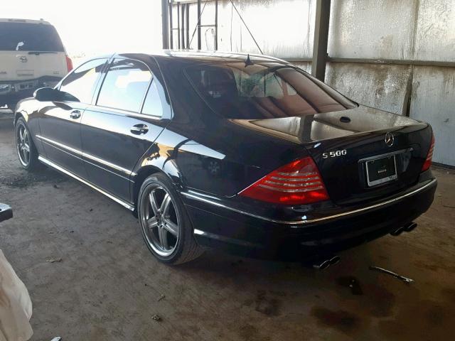 WDBNG75J26A464243 - 2006 MERCEDES-BENZ S 500 BLACK photo 3