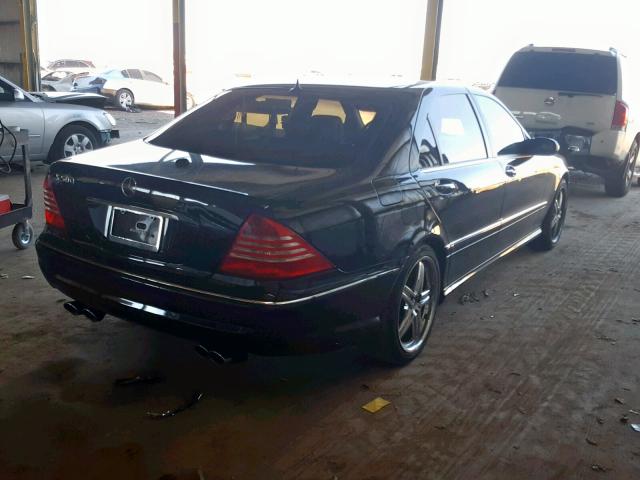 WDBNG75J26A464243 - 2006 MERCEDES-BENZ S 500 BLACK photo 4