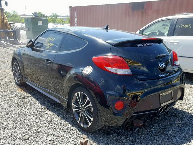 KMHTC6AE7GU251372 - 2016 HYUNDAI VELOSTER T BLACK photo 3