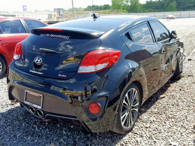 KMHTC6AE7GU251372 - 2016 HYUNDAI VELOSTER T BLACK photo 4