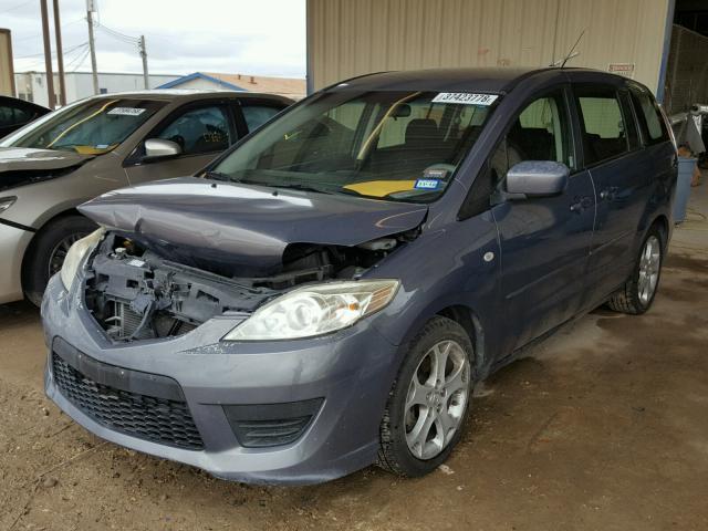 JM1CR29L190337804 - 2009 MAZDA 5 GRAY photo 2