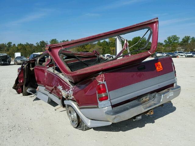 3B7KF23CXSM150500 - 1995 DODGE RAM 2500 MAROON photo 3