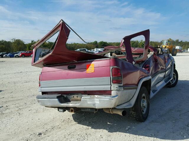 3B7KF23CXSM150500 - 1995 DODGE RAM 2500 MAROON photo 4