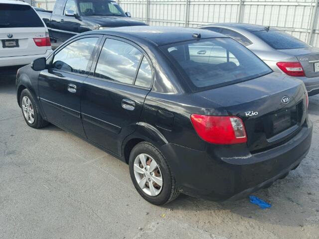 KNADH4A34A6662668 - 2010 KIA RIO LX BLACK photo 3