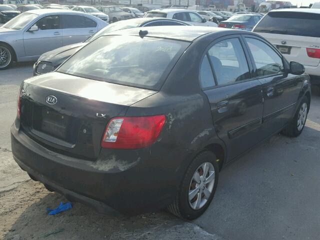 KNADH4A34A6662668 - 2010 KIA RIO LX BLACK photo 4