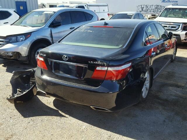 JTHGL46F775002946 - 2007 LEXUS LS 460L BLACK photo 4