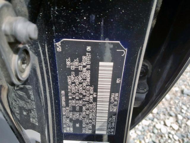 JTLKT324554024090 - 2005 TOYOTA SCION XB 黑色 照片 10