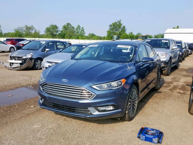 3FA6P0D90JR206800 - 2018 FORD FUSION TIT BLUE photo 2