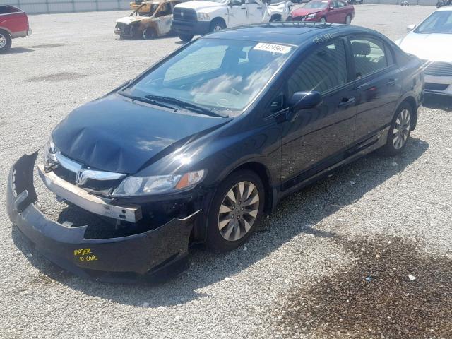 2HGFA1F94AH528531 - 2010 HONDA CIVIC EXL BLACK photo 2