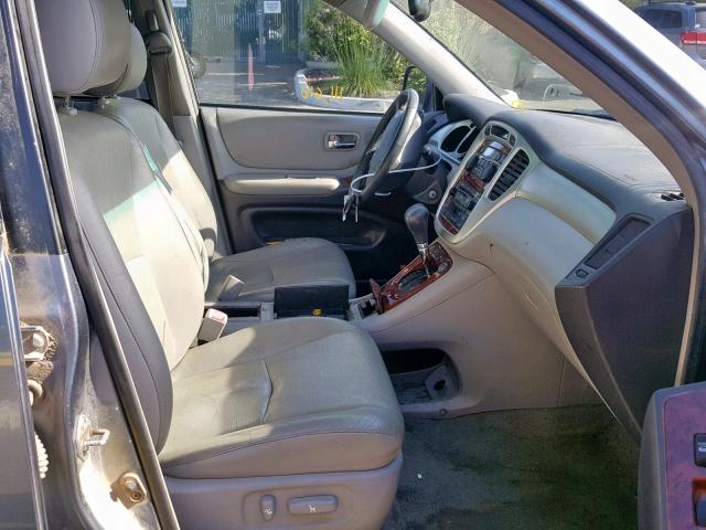 JTEEP21A350122360 - 2005 TOYOTA HIGHLANDER BLUE photo 5