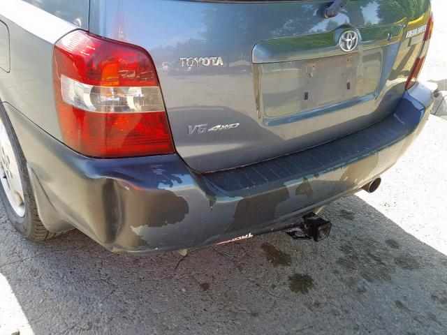 JTEEP21A350122360 - 2005 TOYOTA HIGHLANDER BLUE photo 9