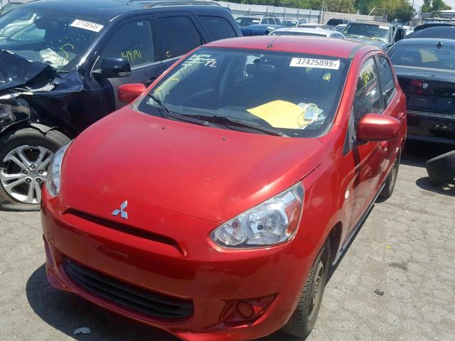 ML32A3HJ3EH011008 - 2014 MITSUBISHI MIRAGE DE RED photo 2