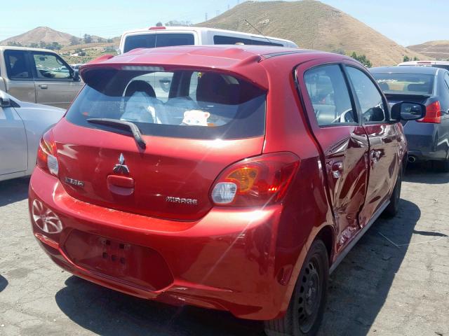 ML32A3HJ3EH011008 - 2014 MITSUBISHI MIRAGE DE RED photo 4