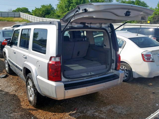 1J8HG48K47C659499 - 2007 JEEP COMMANDER SILVER photo 3