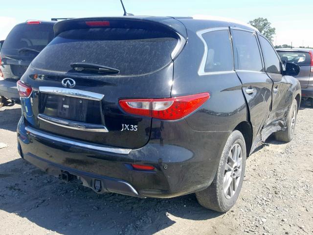 5N1AL0MMXDC331824 - 2013 INFINITI JX35 BLACK photo 4