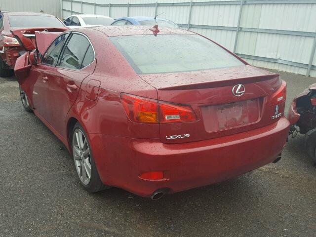 JTHBK262385076087 - 2008 LEXUS IS 250 MAROON photo 3