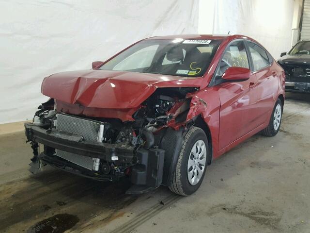 KMHCT4AE9GU162245 - 2016 HYUNDAI ACCENT SE RED photo 2