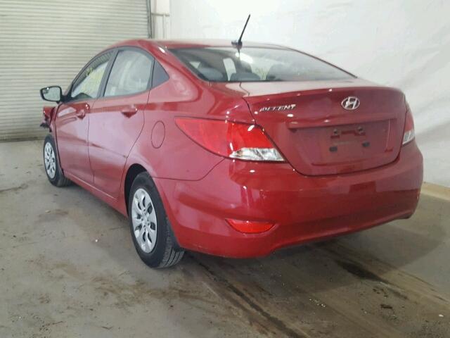 KMHCT4AE9GU162245 - 2016 HYUNDAI ACCENT SE RED photo 3